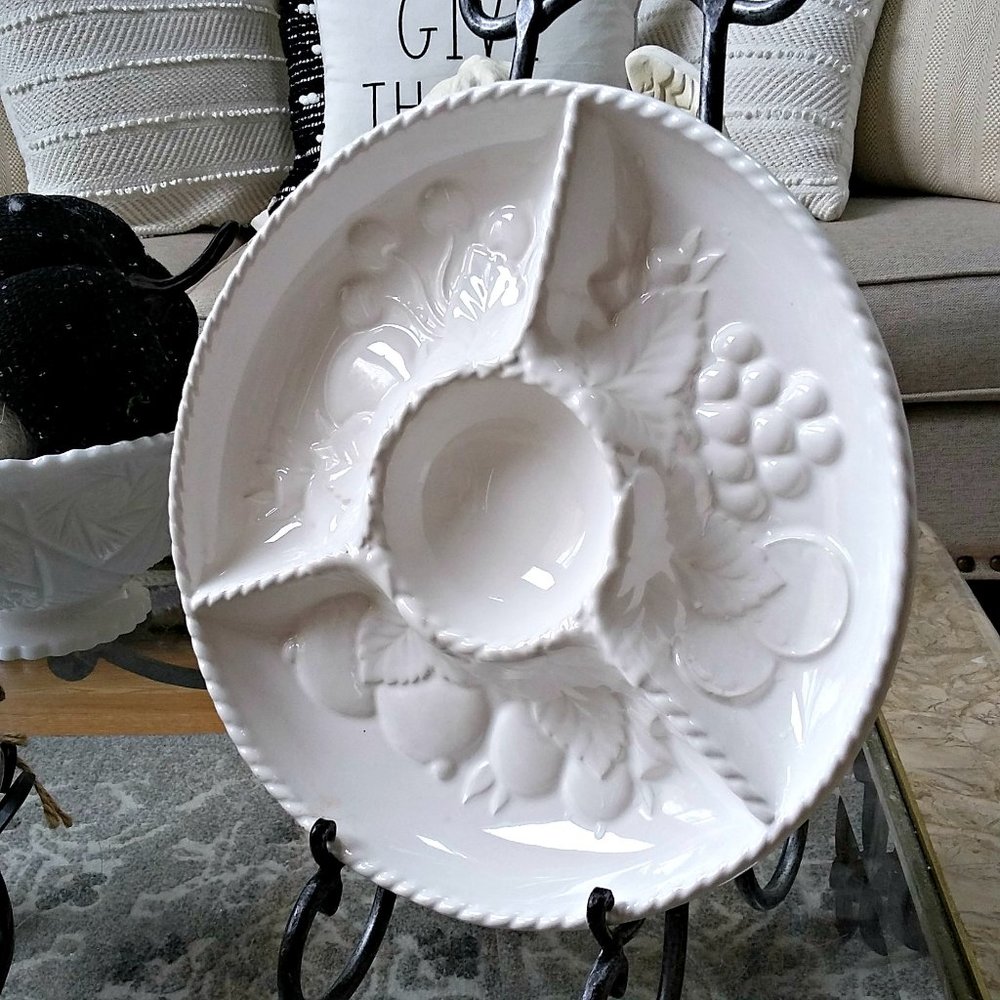 FARMHOUSE Cottage FRUIT Motif SERVING Platter